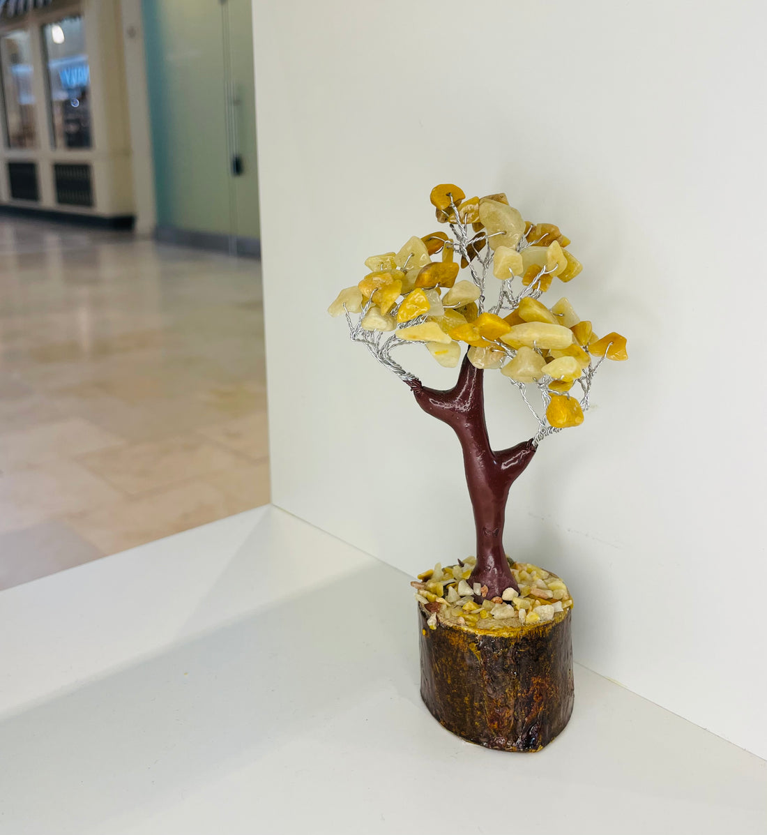 Yellow Agate Crystal Tree