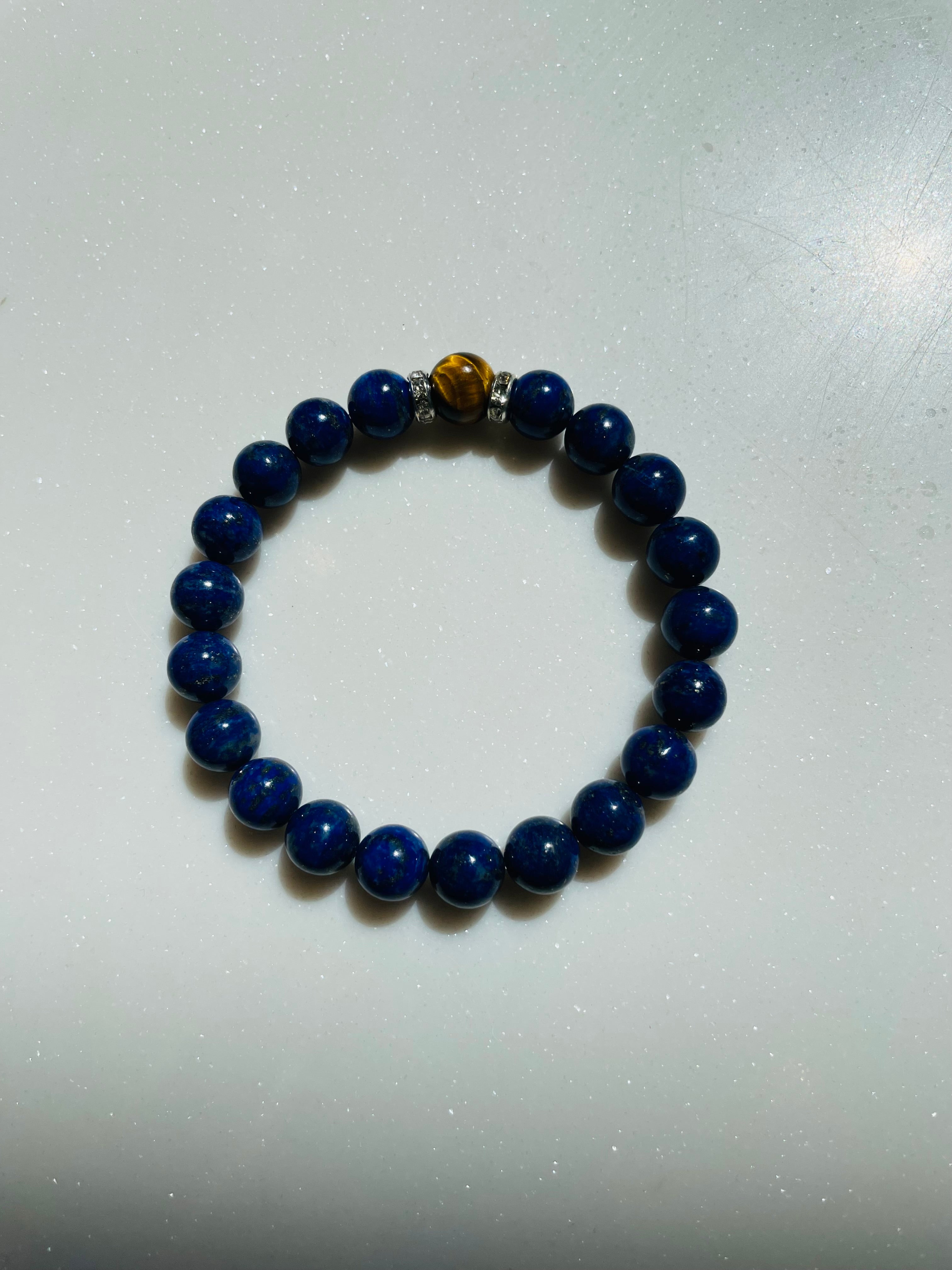 Classy Elite Tigers eye & Lapis Bracelet
