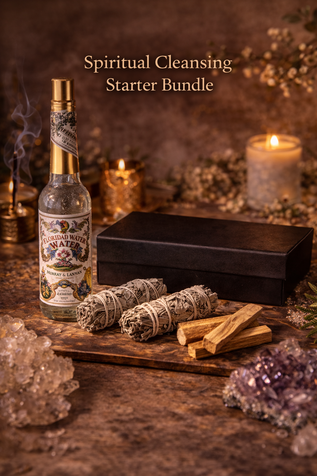 Spiritual Cleansing Starter Bundle | Florida Water, White Sage & Palo Santo