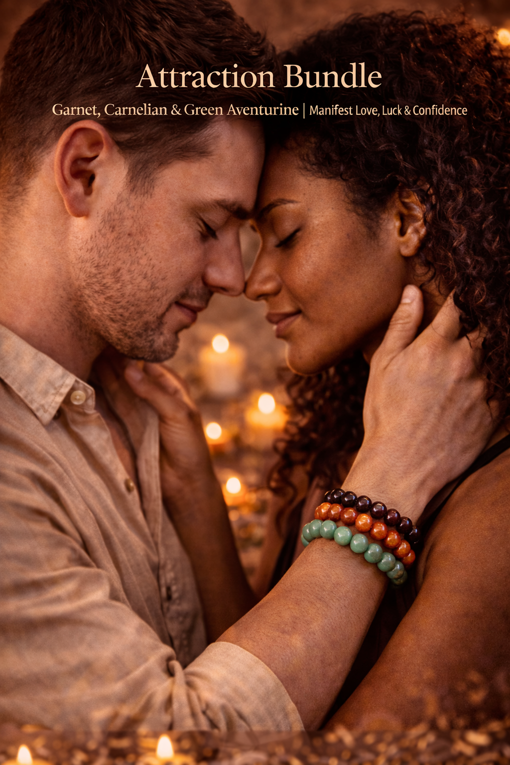 Attraction Bundle | Garnet, Carnelian & Green Aventurine | Manifest Love, Luck & Confidence