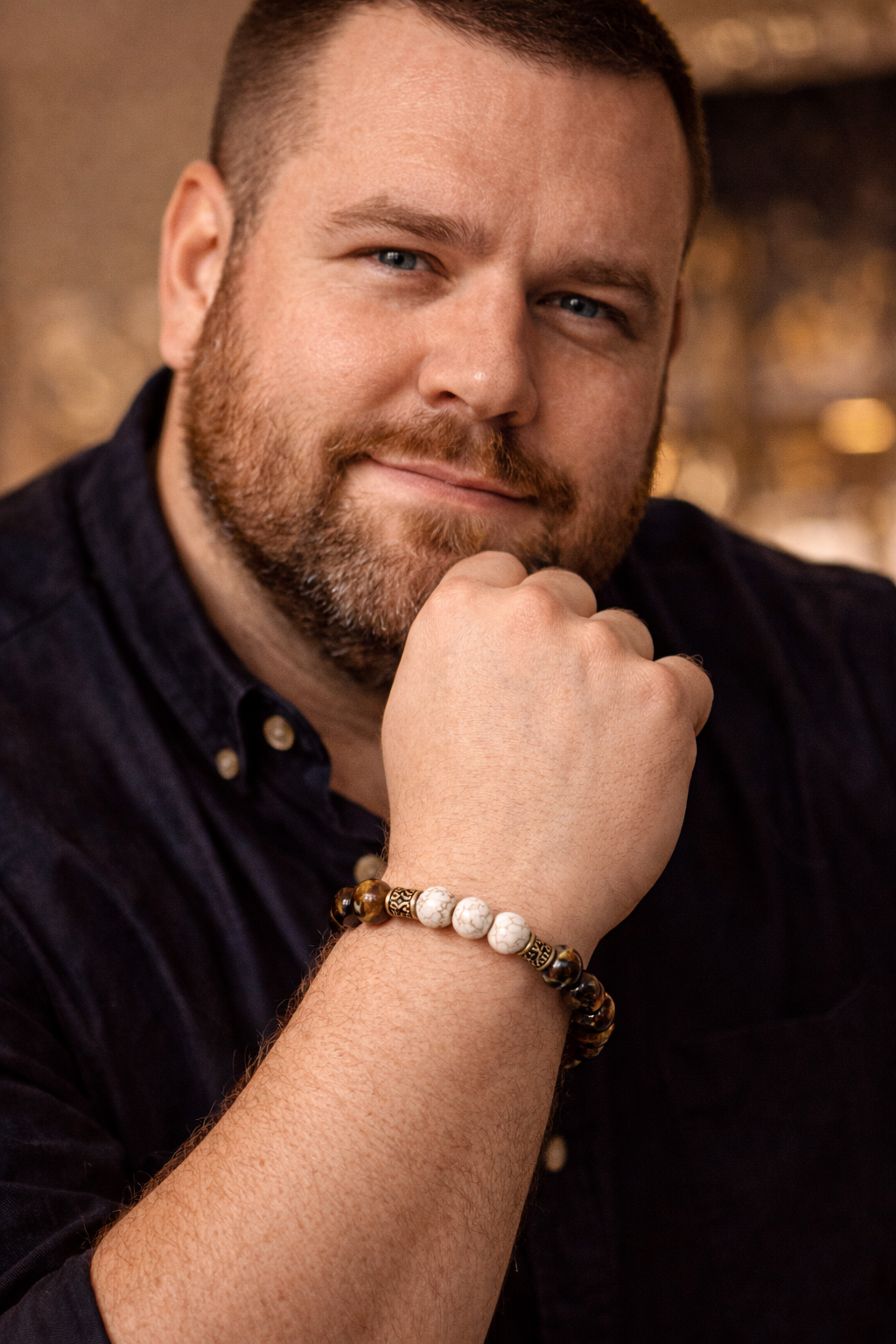 Forever Success Bracelet | White Turquoise & Tiger&