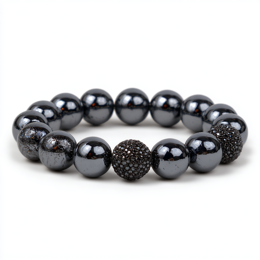 The Stoic | Hematite Bracelet | Grounding, Balance & Root Chakra