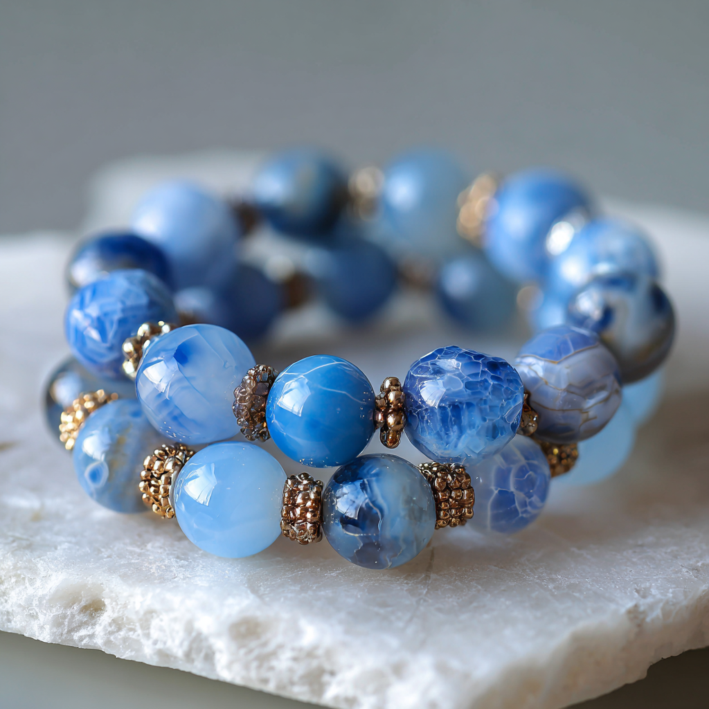 Still Waters | Blue Agate Bracelet | Calm, Clarity & Quiet Feminine Power