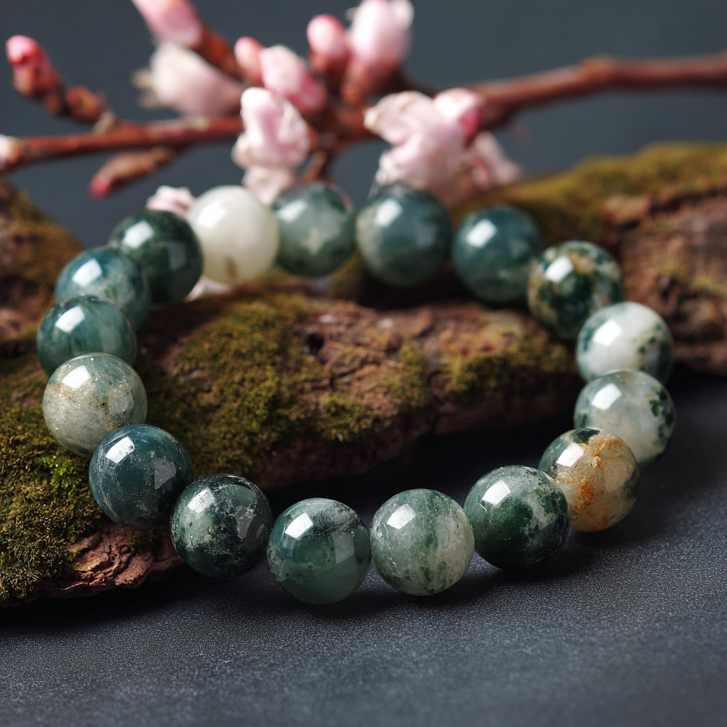The Grounded Goddess | Moss Agate Bracelet | Growth, Abundance & Sacred Feminine Earth Energy