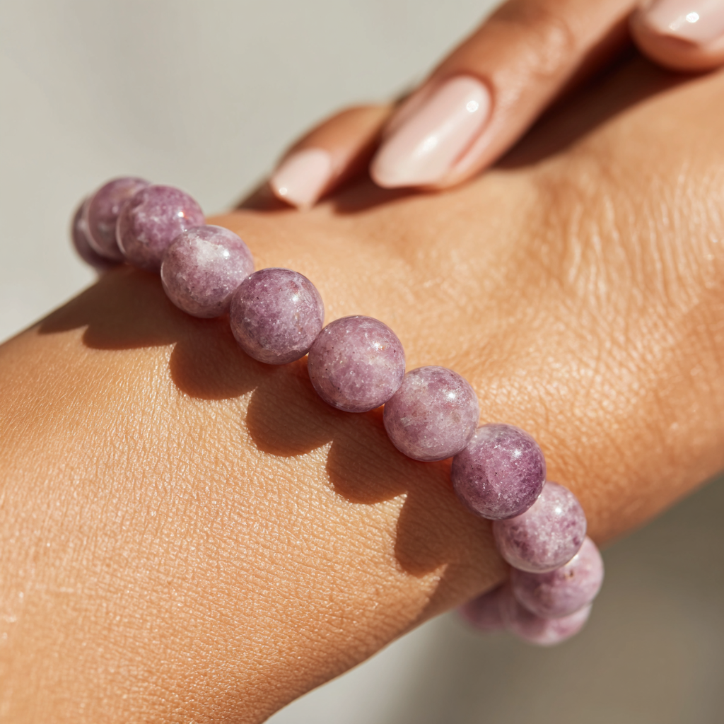 Lepidolite Bracelet | Stone of Peace | Anxiety Relief & Emotional Balance