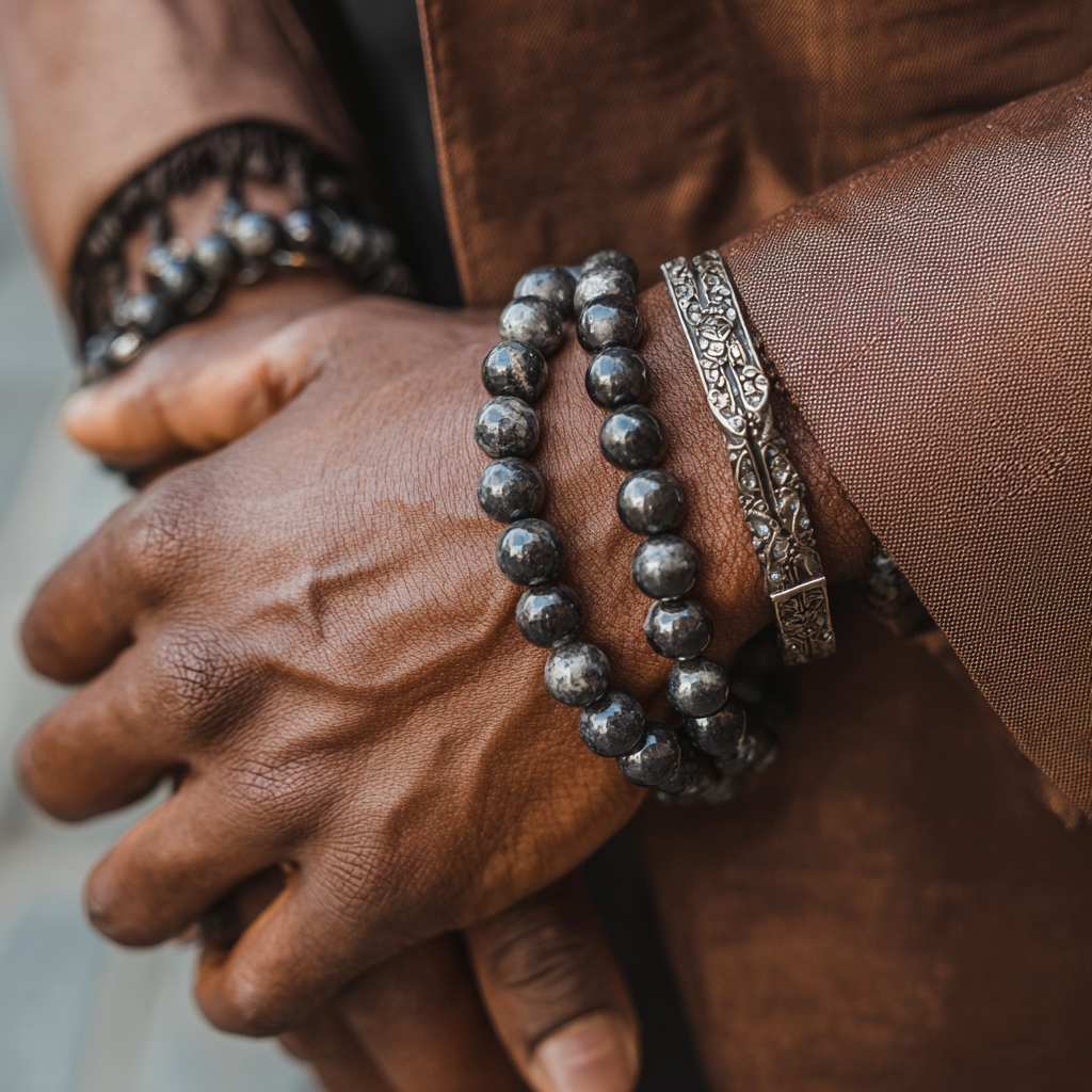 The Stoic | Hematite Bracelet | Grounding, Balance & Root Chakra
