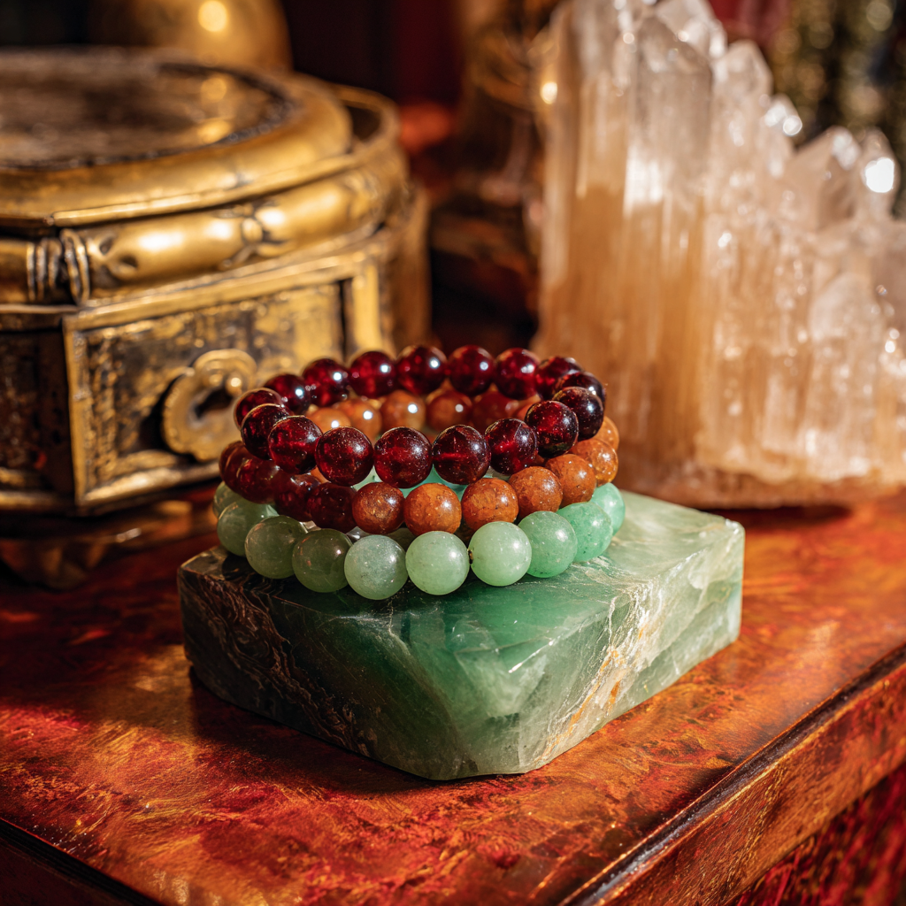 Attraction Bundle | Garnet, Carnelian & Green Aventurine | Manifest Love, Luck & Confidence