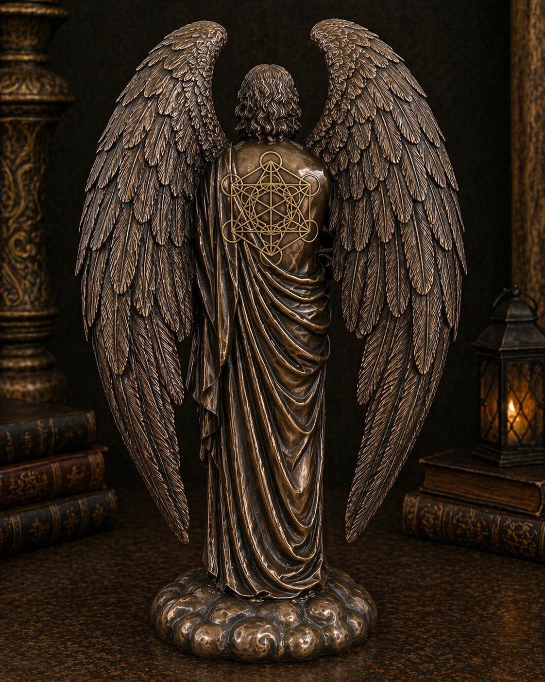 Archangel Metatron Statue | Divine Scribe, Sacred Geometry & Celestial Protection | Bronze | 25cm