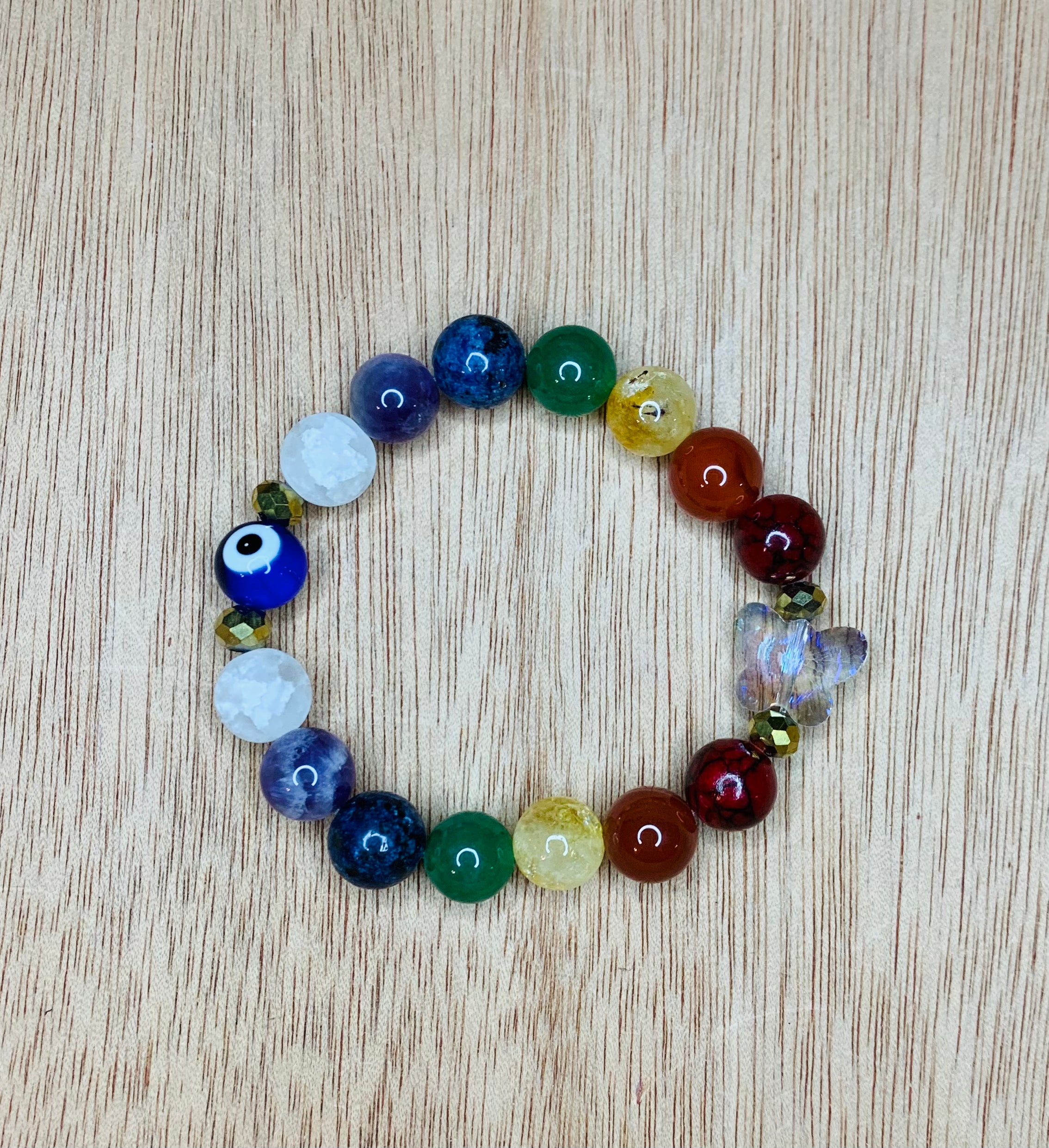 7 Chakra Butterfly Bracelet | Pendulum Bracelet | Hands of Divinity