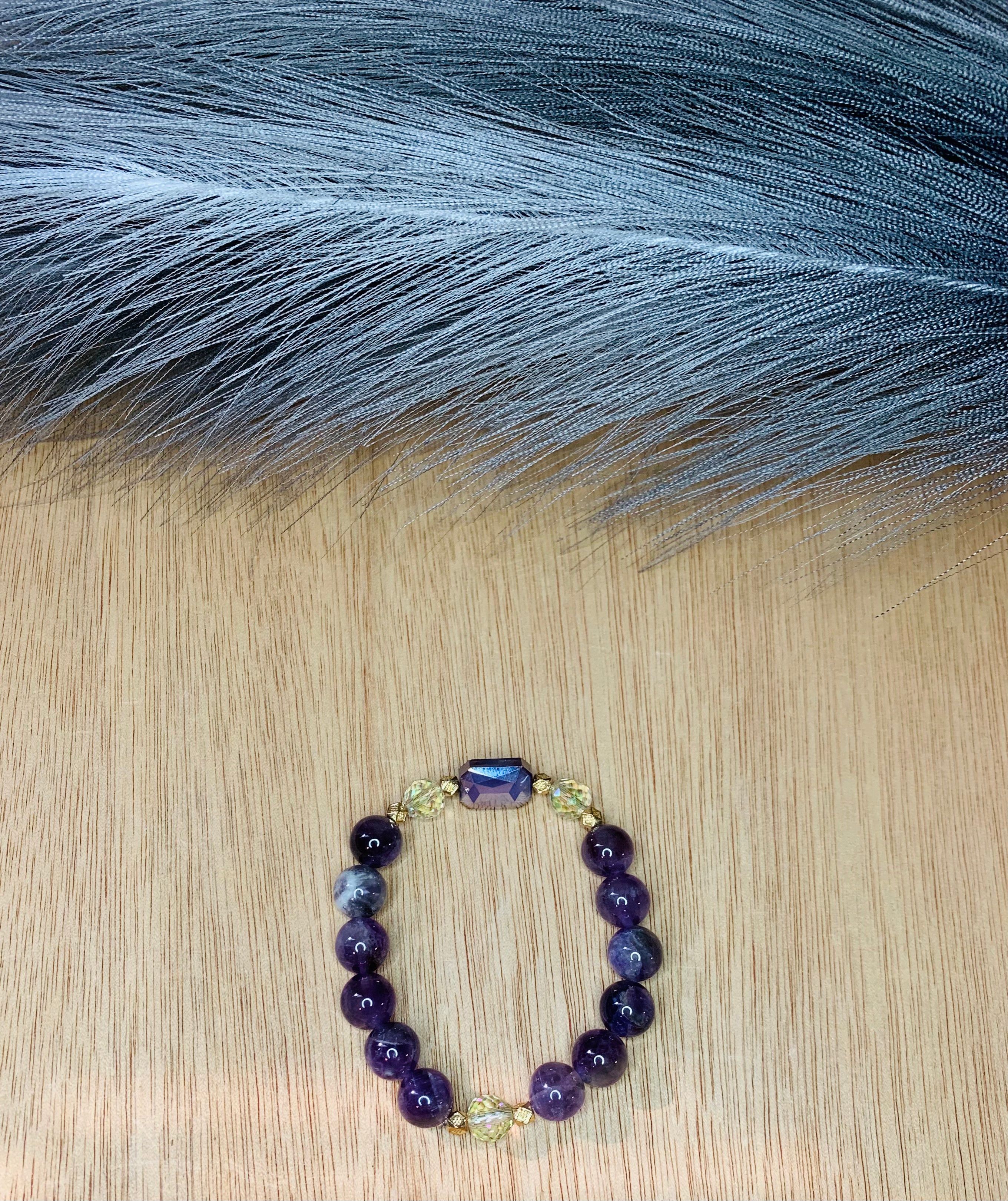 Amethyst Bead Bracelet | Amethyst Stone Bracelet | Hands of Divinity