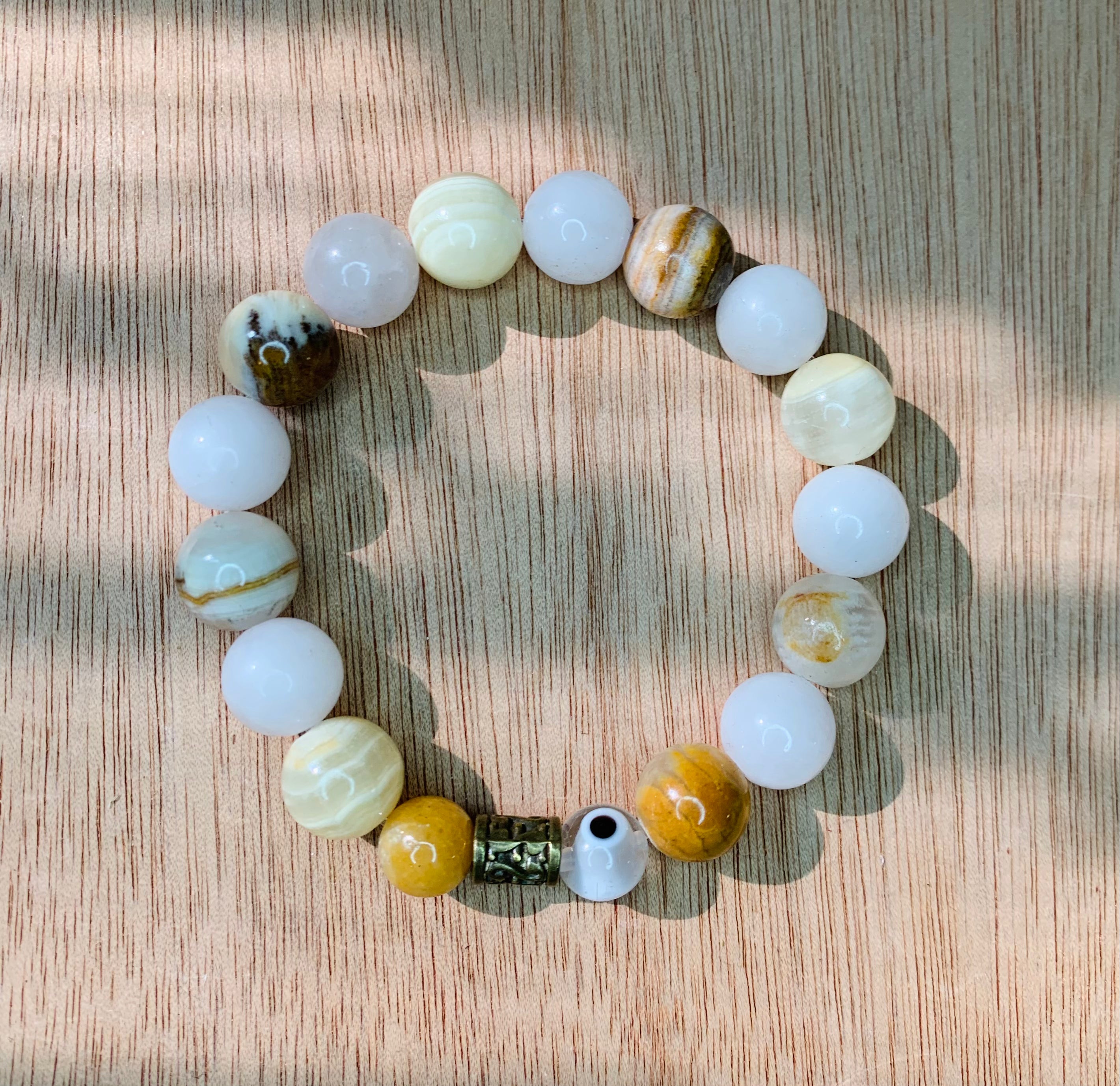 Yellow Agate & Rose Quartz
