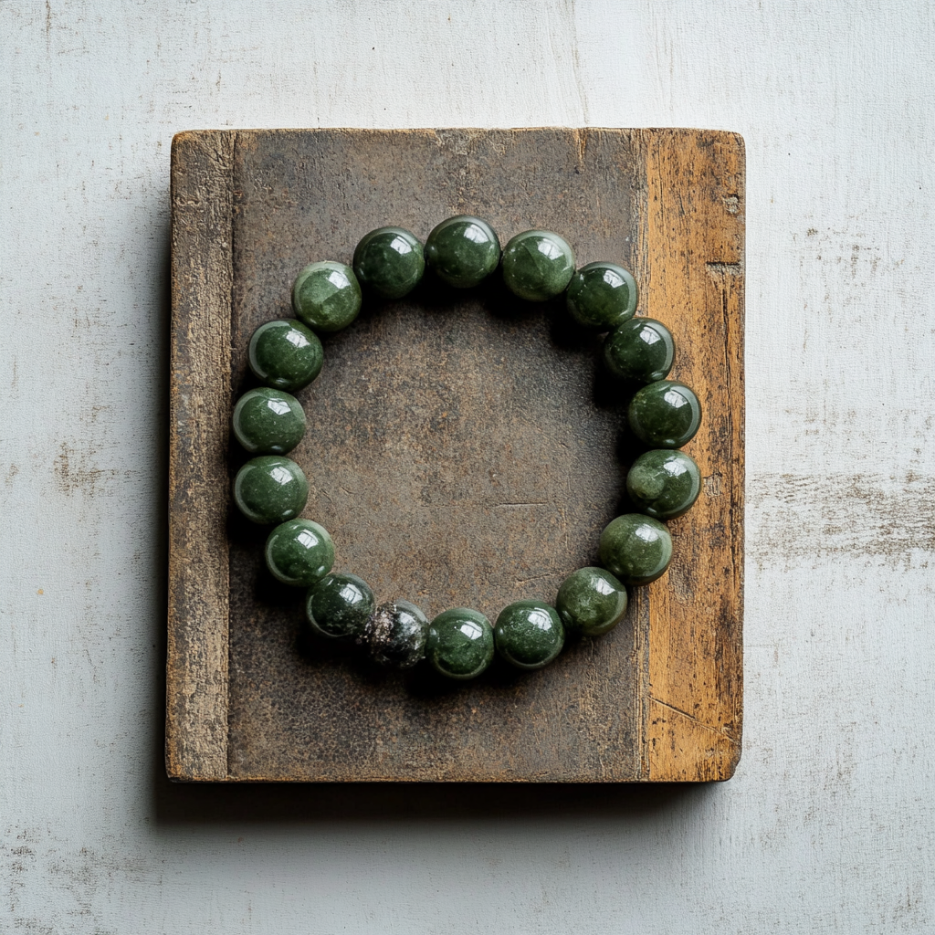 Jade Beaded Bracelet 12mm