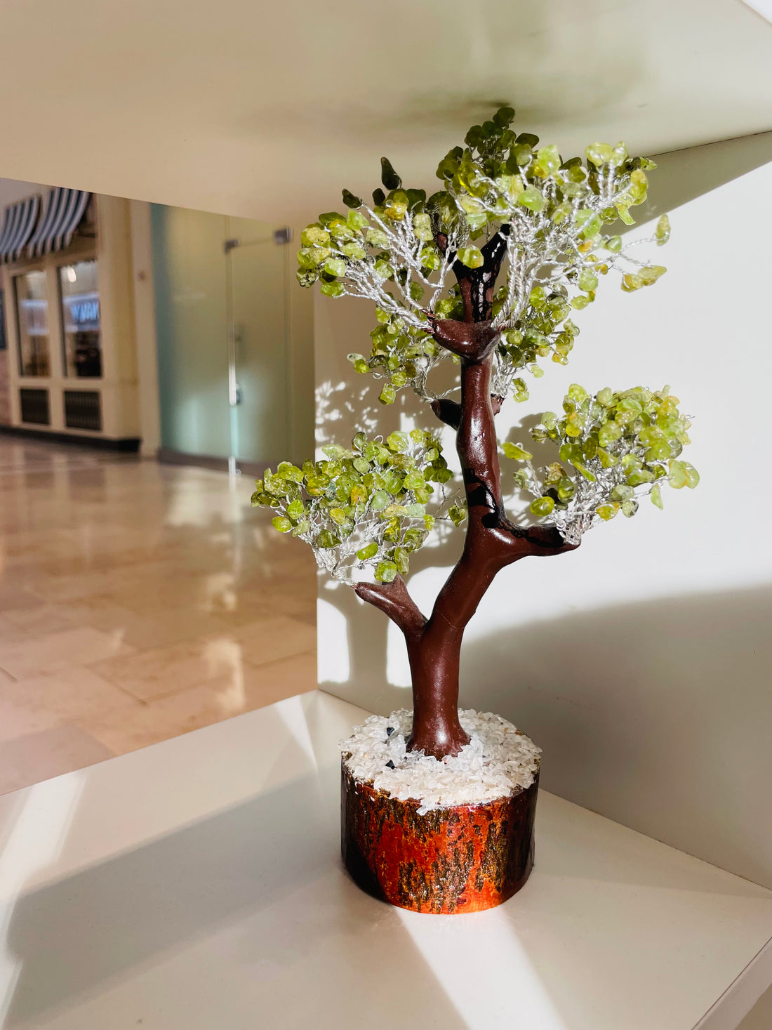 Peridot Crystal Tree