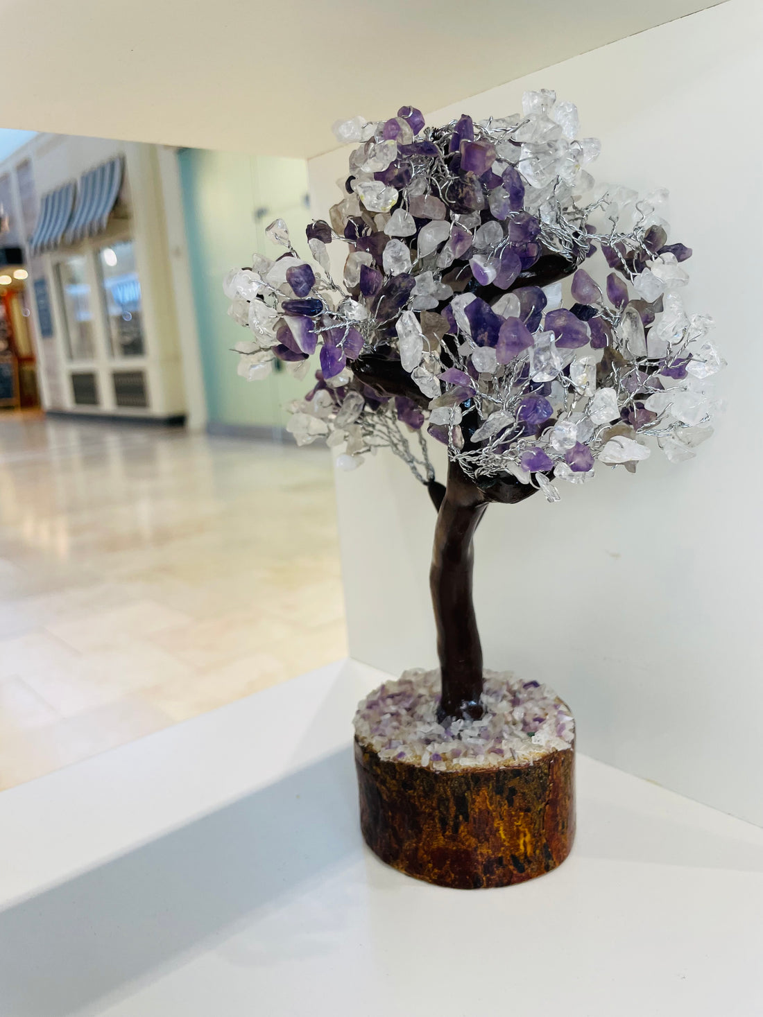 Chevron Amethyst Crystal Tree