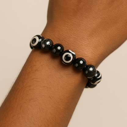 &quot;Big Dawg&quot; Hematite and Onyx designer Bracelet