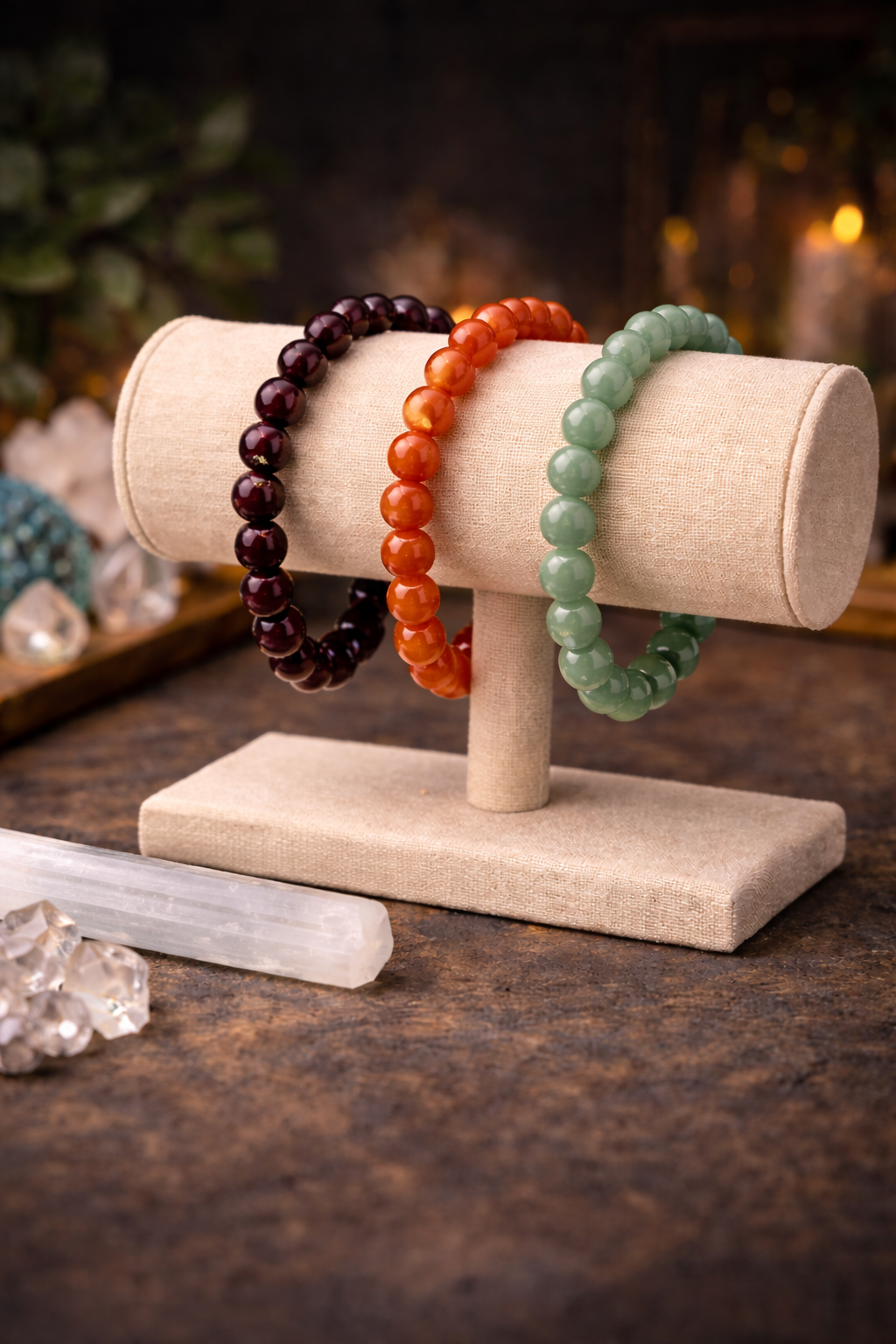 Attraction Bundle | Garnet, Carnelian &amp; Green Aventurine | Manifest Love, Luck &amp; Confidence