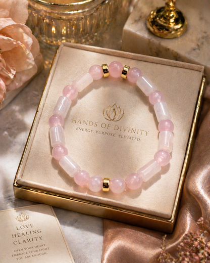 The Daring One | Rose Quartz &amp; Gold Bracelet | Bold, Eccentric &amp; Unapologetically Her