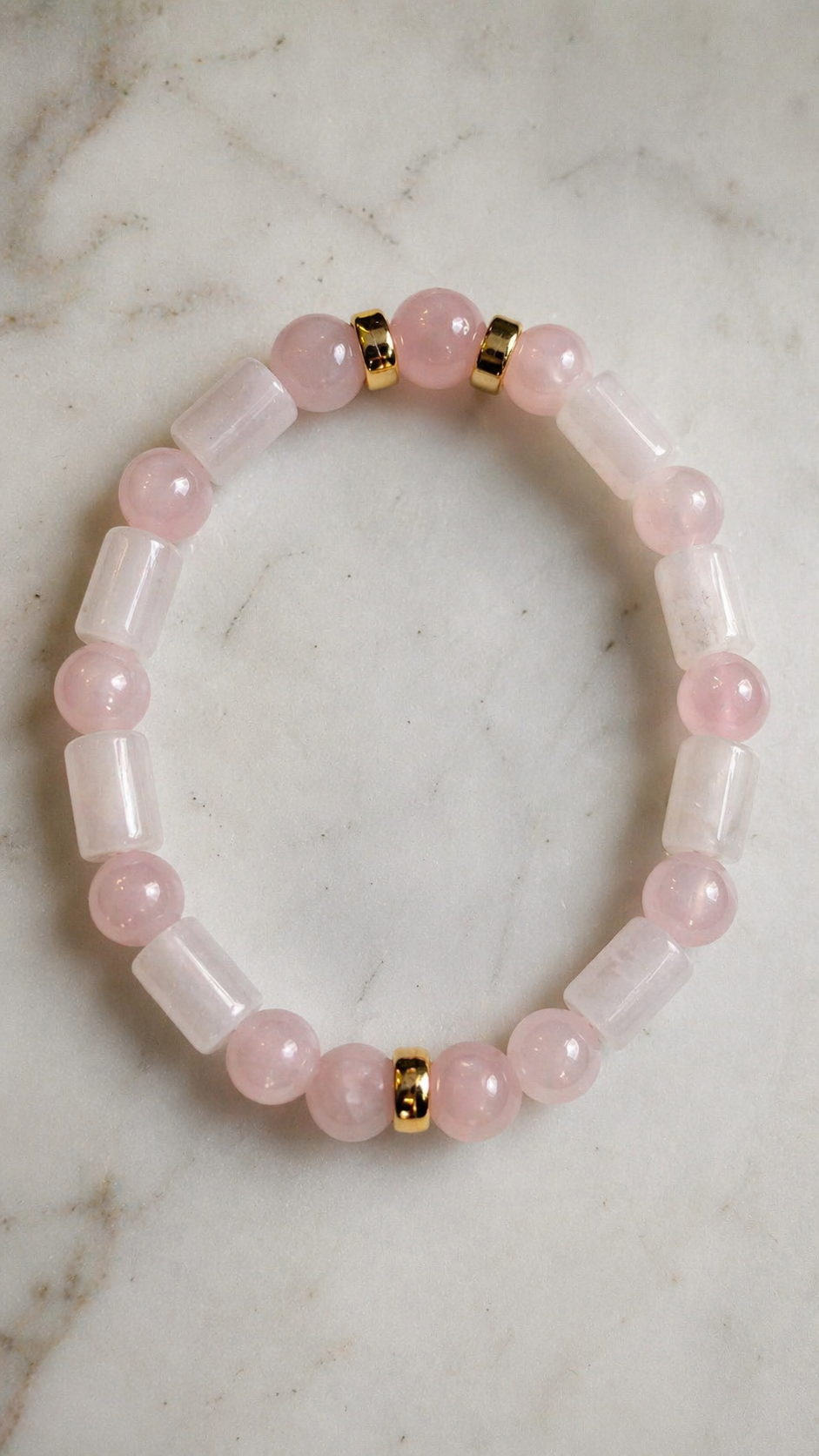 The Daring One | Rose Quartz &amp; Gold Bracelet | Bold, Eccentric &amp; Unapologetically Her