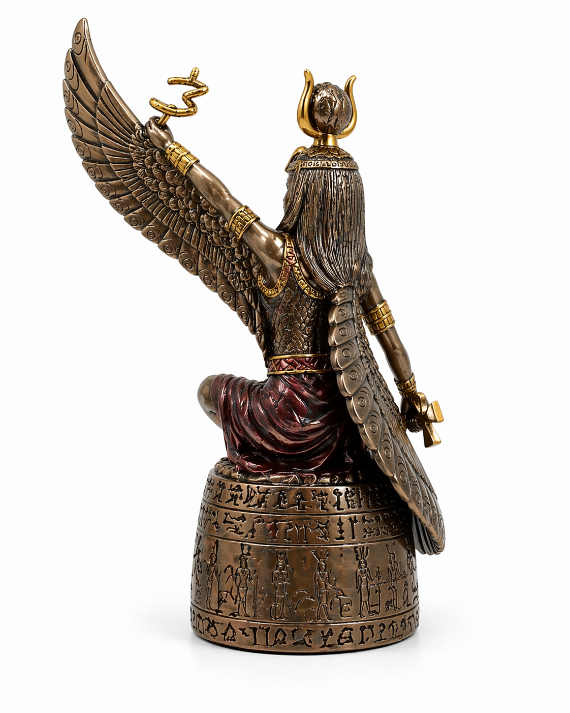 Winged Isis Warrior Goddess Statue | Egyptian Goddess of Magic &amp; Divine Feminine Power | 9.5"