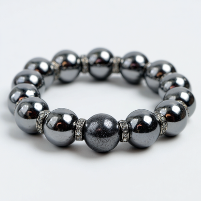 The Stoic | Hematite Bracelet | Grounding, Balance &amp; Root Chakra