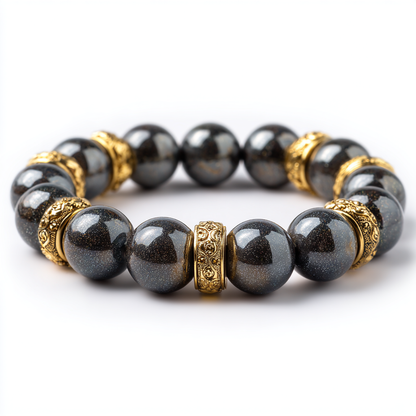 The Stoic | Hematite Bracelet | Grounding, Balance &amp; Root Chakra