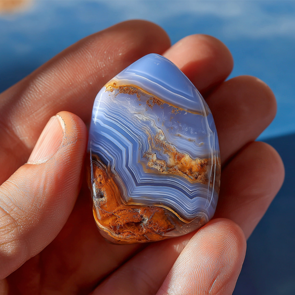 Blue Lace Agate Crystal | Calm, Communication &amp; Gentle Healing