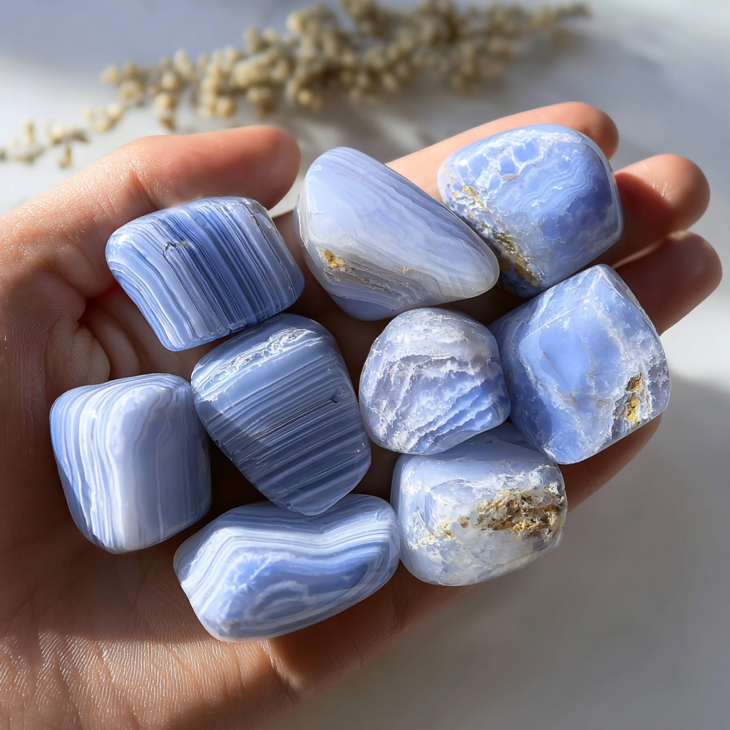 Blue Lace Agate Crystal | Calm, Communication &amp; Gentle Healing