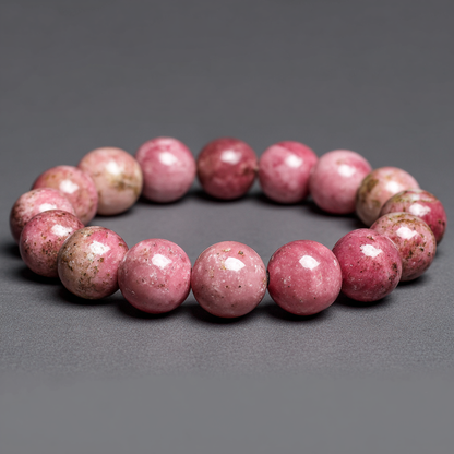 The Dark Matter | Rhodonite Bracelet | Emotional Power &amp; Masculine Strength