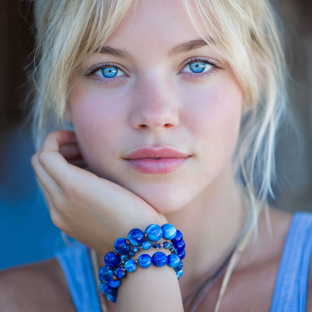 Still Waters | Blue Agate Bracelet | Calm, Clarity &amp; Quiet Feminine Power
