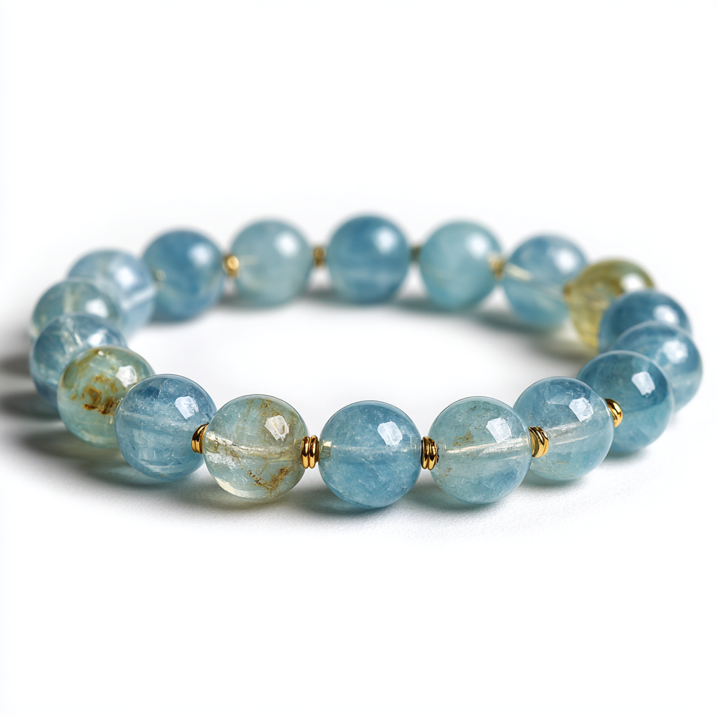 Aquamarine Bracelet | Throat Chakra, Courage &amp; Inner Peace