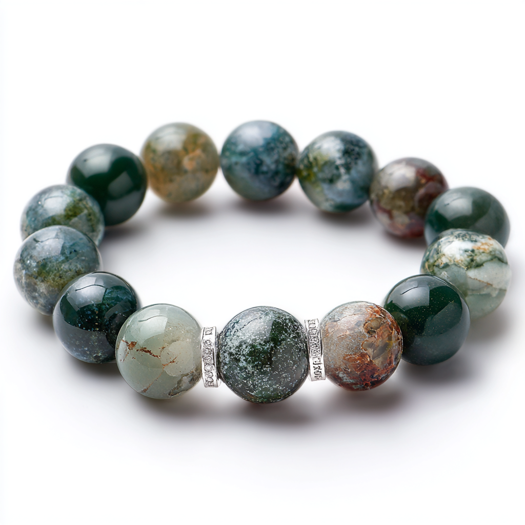 The Grounded Goddess | Moss Agate Bracelet | Growth, Abundance &amp; Sacred Feminine Earth Energy