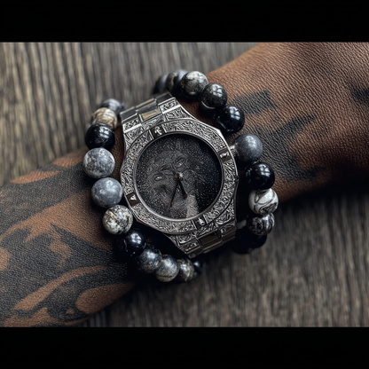 Grounded Warrior Bracelet – Hematite, Onyx, Agate &amp; Lava Stone