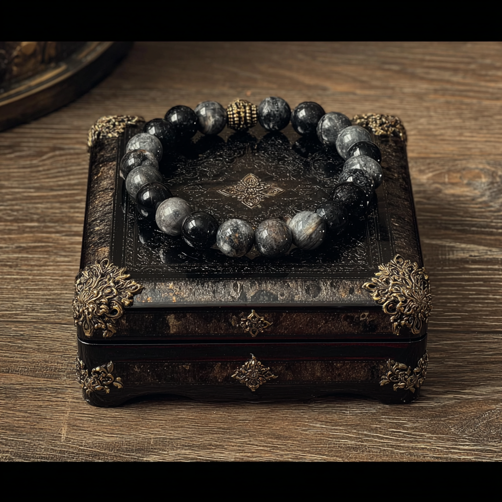 Grounded Warrior Bracelet – Hematite, Onyx, Agate &amp; Lava Stone