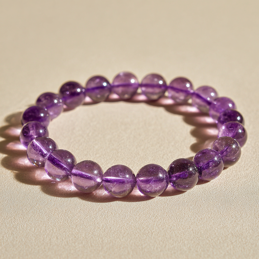 Amethyst Gemstone Bracelet | Psychic Protection &amp; Spiritual Enlightenment
