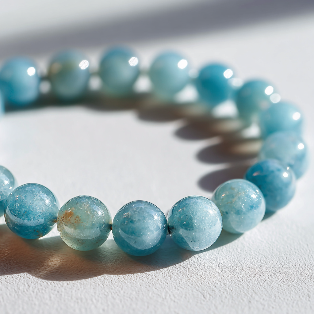 Aquamarine Bracelet | Throat Chakra, Courage &amp; Inner Peace