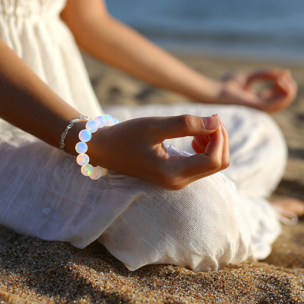 Opalite Crystal Bracelet | Intuition, Manifestation &amp; Spiritual Vision