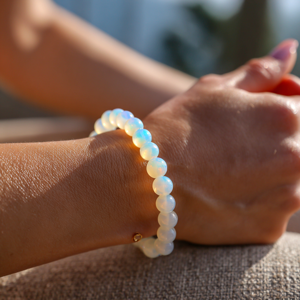 Opalite Crystal Bracelet | Intuition, Manifestation &amp; Spiritual Vision