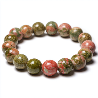Unakite Bracelet | Balance, Third Eye Vision &amp; Heart Healing