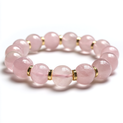 Elite Rose Quartz Bracelet | Self Love, Heart Healing &amp; Luxury Energy