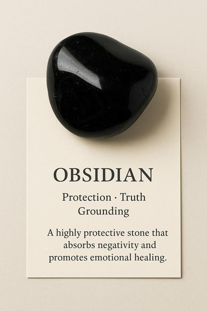 Obsidian Crystal | Grounding, Protection &amp; Spiritual Clarity