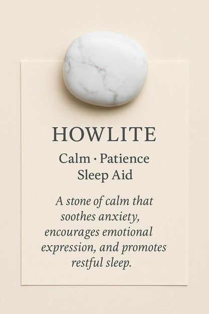 Howlite Crystal | Calm, Stress Relief &amp; Spiritual Balance