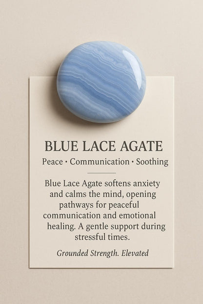 Blue Lace Agate Crystal | Calm, Communication &amp; Gentle Healing