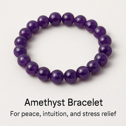 Amethyst Natural Gemstone Bracelet