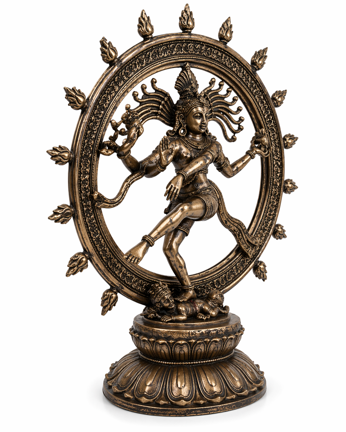 Shiva Nataraja Statue | Lord of the Cosmic Dance | Sacred Bronze Finish | 15.75"