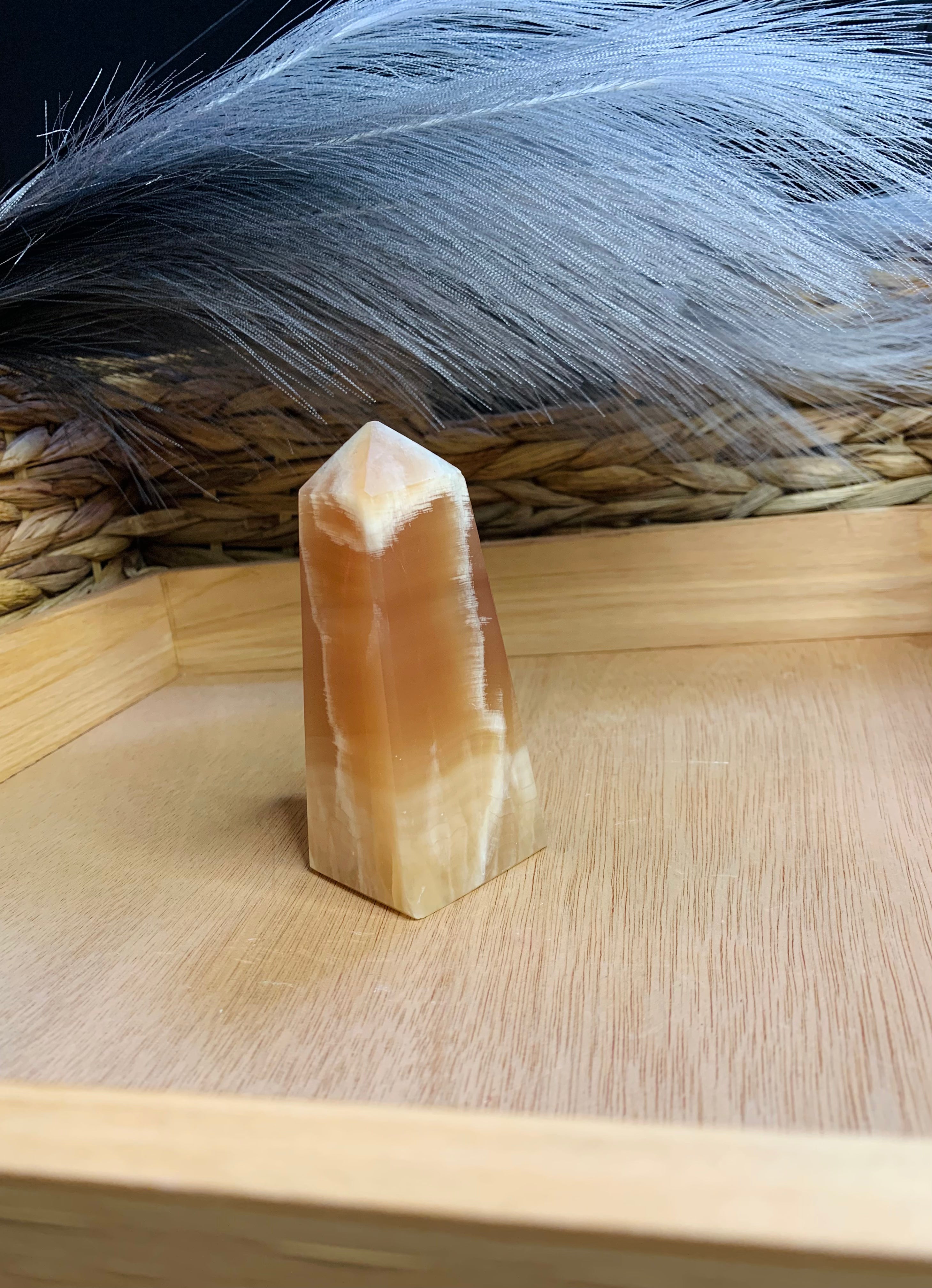Honey calcite Tower