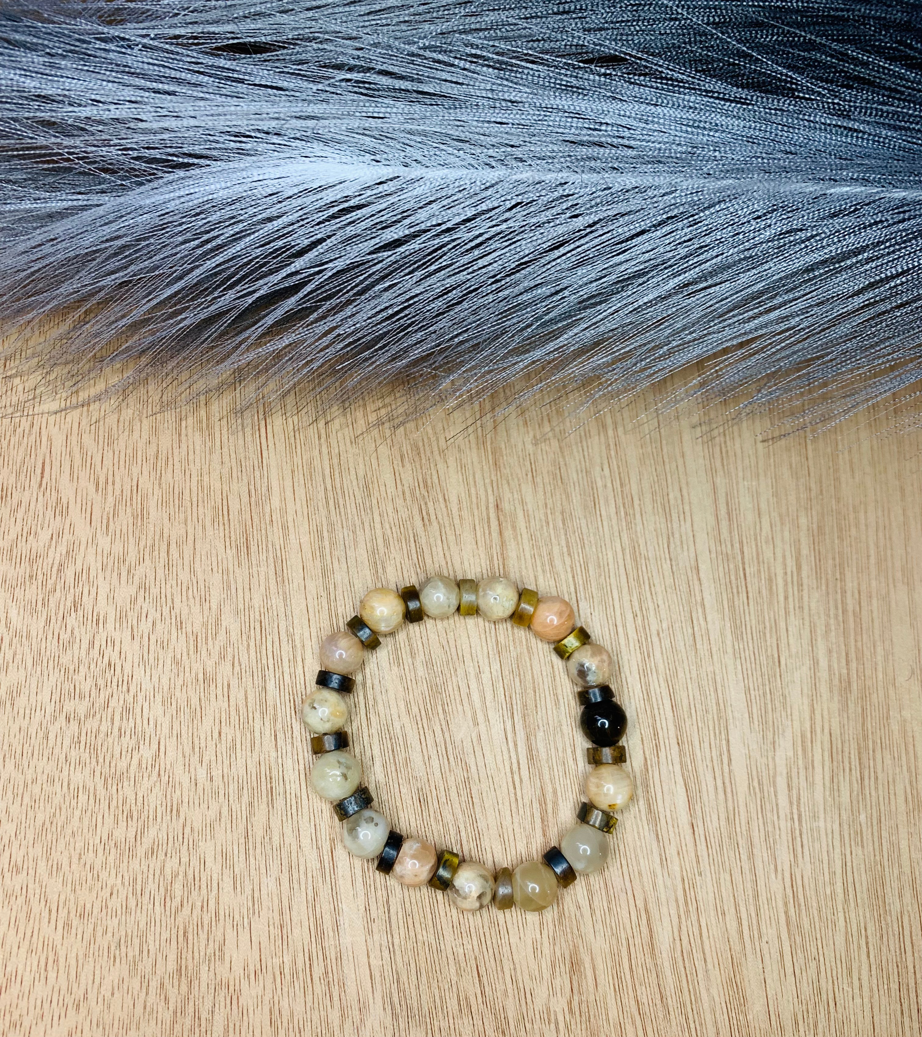 Sunstone &amp; Tigers eye 10mm