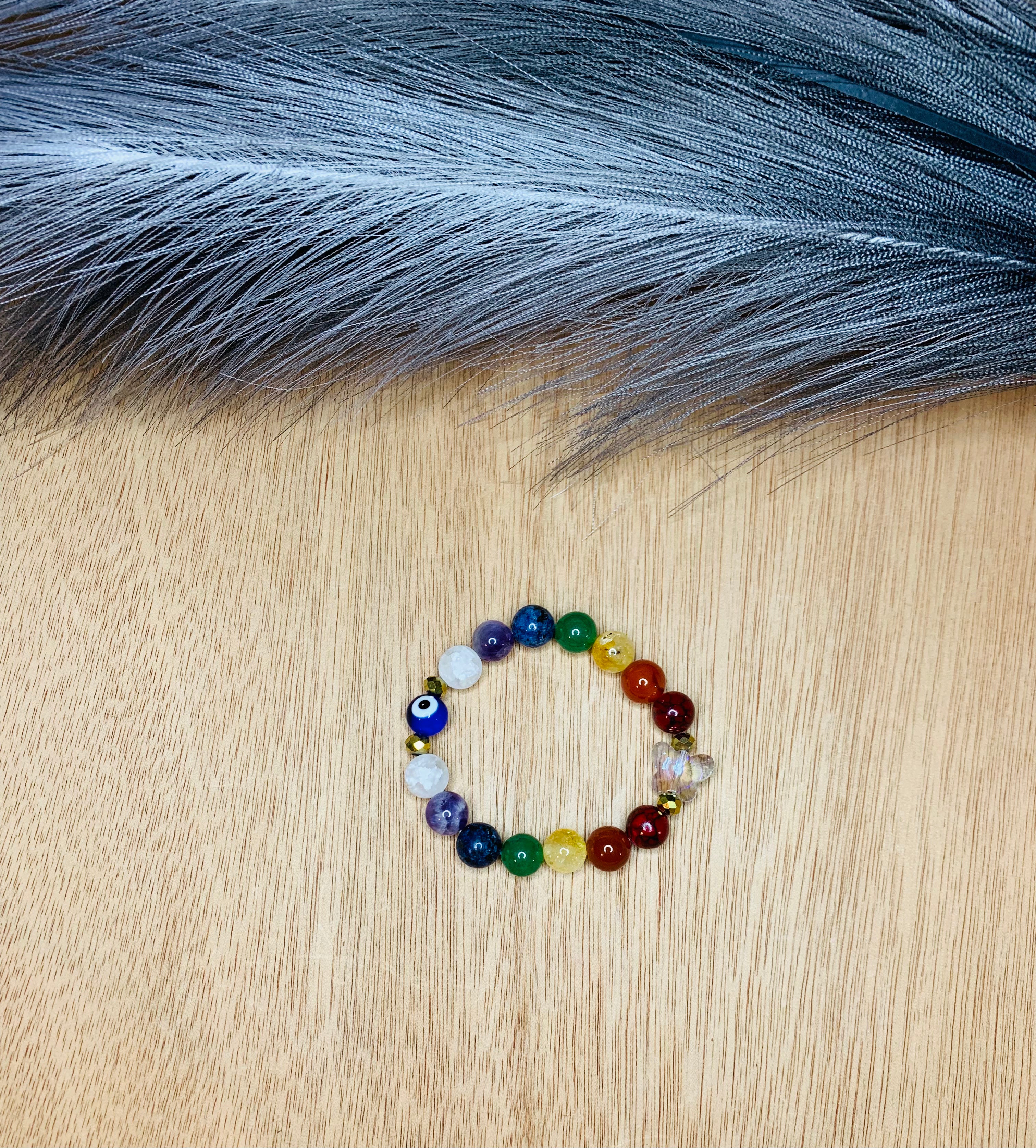 7 Chakra Butterfly Bracelet | Pendulum Bracelet | Hands of Divinity