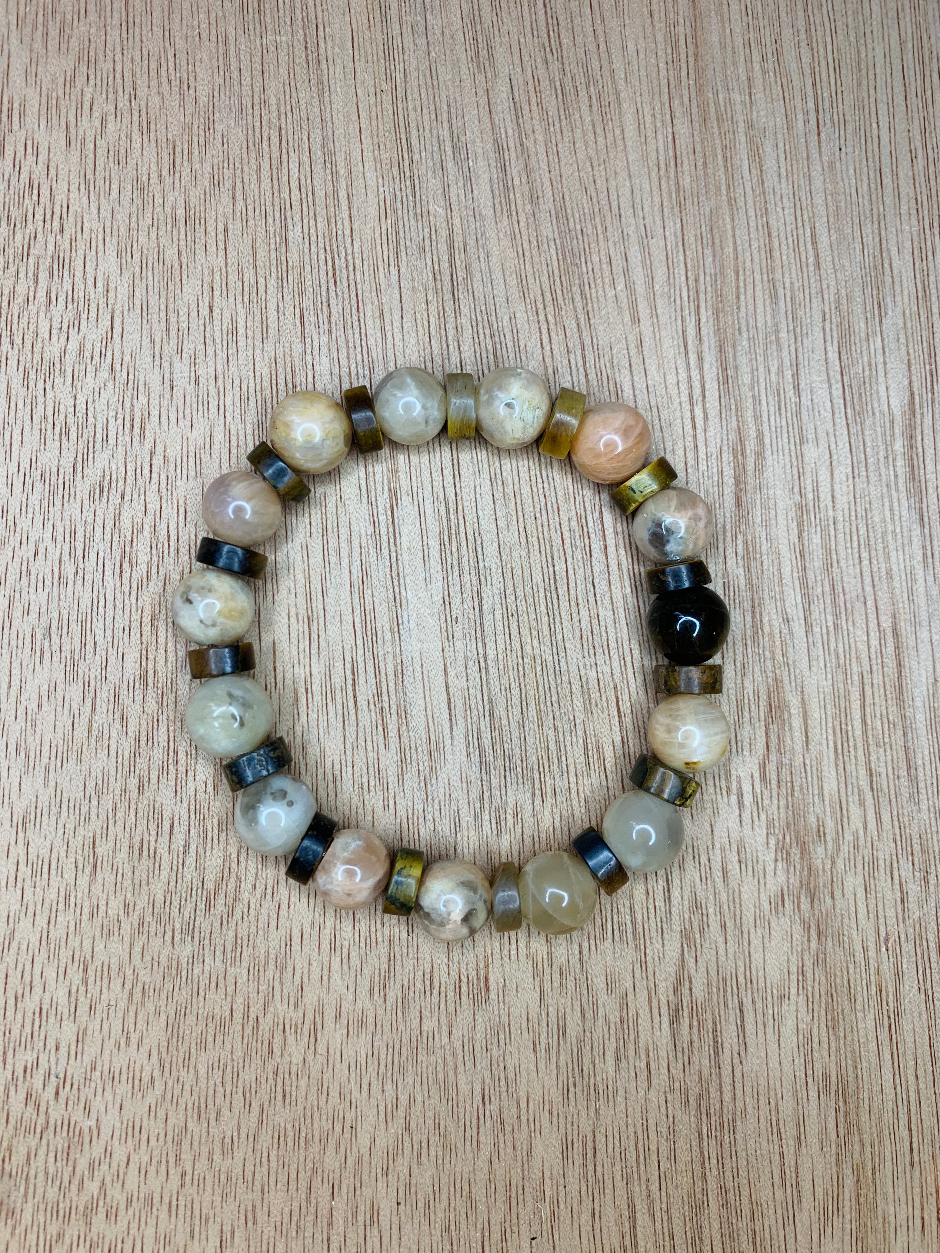 Sunstone &amp; Tigers eye 10mm