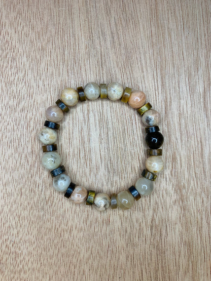 Sunstone &amp; Tigers eye 10mm