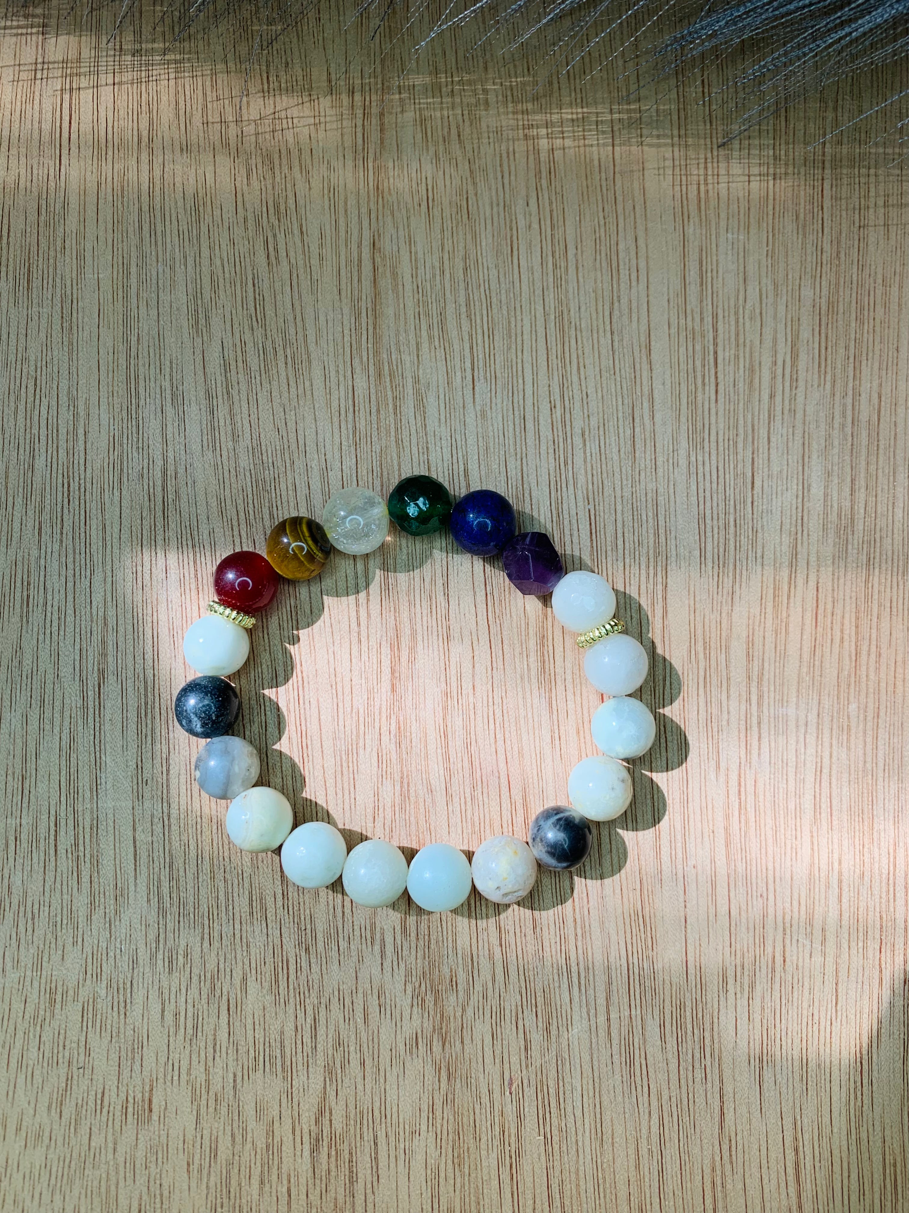Amazonite Chakra Bracelet | 7 Chakra Bracelet | Hands of Divinity